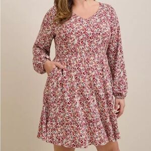 Torrid Textured Stretch Rayon Mini Skater Dress